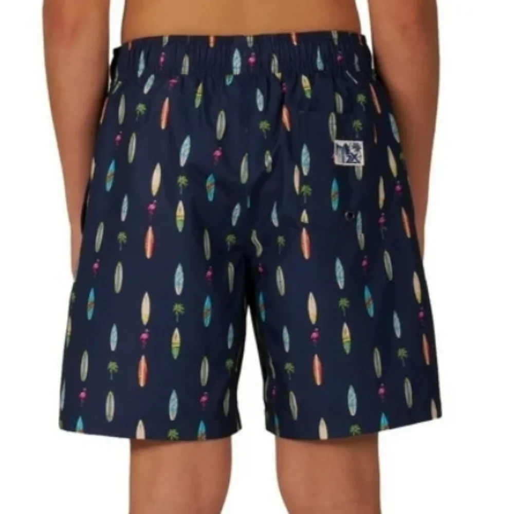 Zeroxposur Boys Size Large 14/16 Swim Trunks Shorts Navy Blue Surf Boards